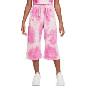 Nike NSW WASH PANT JSY Dievčenské 7/8 tepláky, ružová, veľkosť M