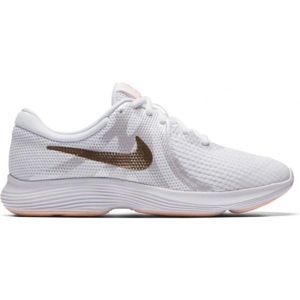 Nike REVOLUTION 4 GS biela 5.5Y - Dievčenská bežecká obuv