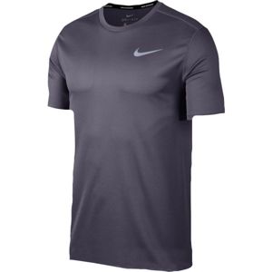 Nike RUN TOP SS tmavo šedá M - Pánske bežecké tričko