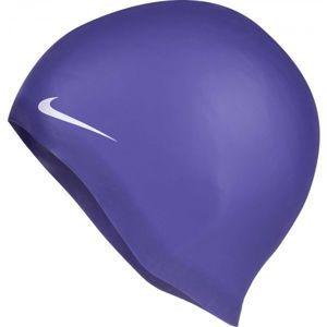 Nike SOLID SILICONE Plavecká čiapka, fialová,biela, veľkosť