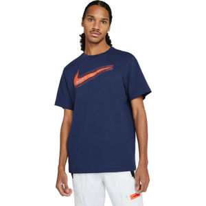 Nike SPORTSWEAR Pánske tričko, tmavo modrá,oranžová, veľkosť