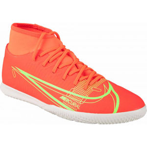 Nike MERCURIAL SUPERFLY 8 CLUB IC Pánska halová obuv, červená,reflexný neón,biela, veľkosť 44.5