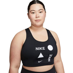 Nike SWOOSH ICNCLSH PLUS BRA čierna 2x - Dámska športová podprsenka plus size