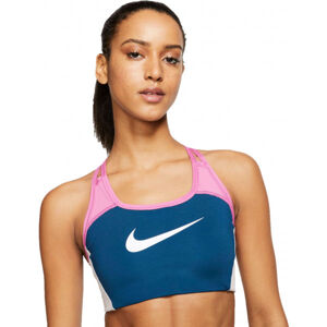 Nike SWOOSH LOGO BRA PAD Dámska športová podprsenka, modrá,biela,ružová, veľkosť