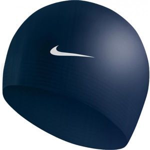 Nike SOLID SILICONE YOUTH Detská plavecká čiapka, tmavo modrá,biela, veľkosť