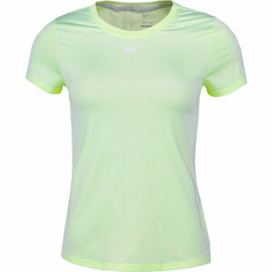 Nike ONE DF SS SLIM TOP W Dámske tréningové tričko, svetlo zelená, veľkosť L
