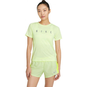 Nike RUN DVN MILER TOP SS W Dámske bežecké tričko, svetlo zelená, veľkosť S