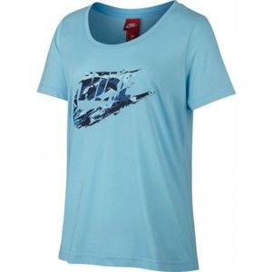 Nike W NSW TEE SCOOP ROCK GRDN modrá L - Dámske tričko