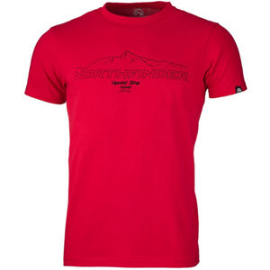 Northfinder ANTIN červená L - Pánske tričko