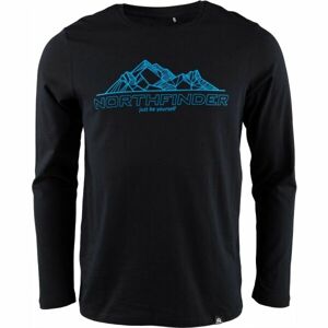 Northfinder ULISES Pánske tričko, čierna,modrá, veľkosť