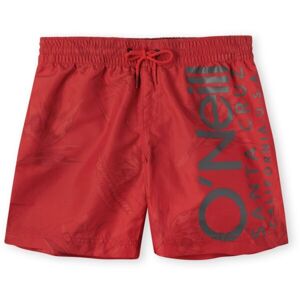 O'Neill CALI FLORAL SHORTS Chlapčenské kúpacie šortky, červená, veľkosť 128