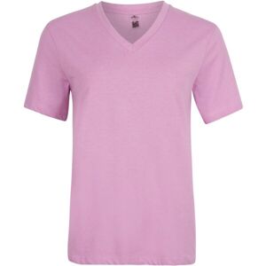 O'Neill ESSENTIALS V-NECK T-SHIRT Dámske tričko, ružová, veľkosť XL