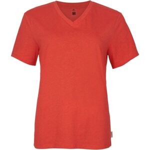 O'Neill ESSENTIALS V-NECK T-SHIRT Dámske tričko, červená, veľkosť L