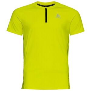 Odlo AXALP TRAIL T-SHIRT CREW NECK S/S 1/2 ZIP Pánske tričko, žltá, veľkosť M