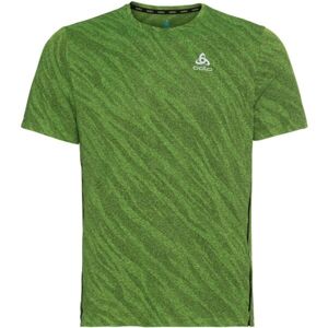 Odlo ZEROWEIGHT ENGINEE CHILL-TEC S/S Pánske bežecké tričko, zelená, veľkosť XL