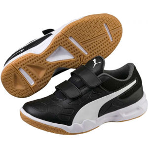 Puma TENAZ V JR Juniorská halová obuv, čierna, veľkosť 35.5