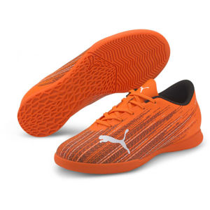 Puma ULTRA 6.4 IT JR Detská halová obuv, oranžová,tmavo sivá,biela, veľkosť 31