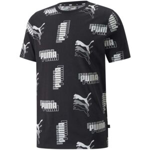 Puma POWER AOP TEE Pánske tričko, čierna, veľkosť M