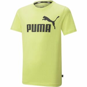 Puma ESS LOGO TEE B Chlapčenské tričko, svetlo zelená, veľkosť 152