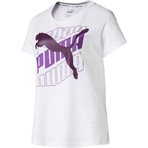 Puma MODERN SPORT GRAPHIC TEE Dámske športové tričko, biela, veľkosť