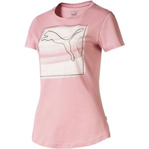 Puma GRAPHIC PHOTOPRINT TEE ružová XL - Dámske tričko