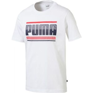 Puma GRAPHIC biela L - Pánske tričko