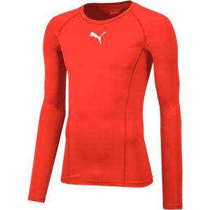 Puma LIGA BASELAYER TEE LS červená XL - Pánske funkčné tričko