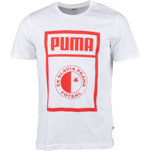 Puma SLAVIA PRAGUE GRAPHIC TEE Pánske tričko, biela, veľkosť XL