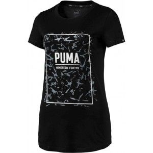Puma FUSION GRAPHIC TEE čierna L - Dámske tričko