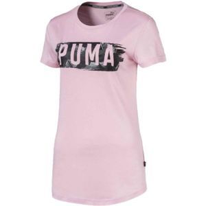 Puma FUSION GRAPHIC TEE ružová S - Dámske tričko