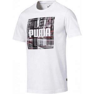 Puma PHOTO STREET TEE biela S - Pánske tričko