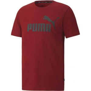 Puma ESS LOGO TEE Pánske tričko, červená,čierna, veľkosť