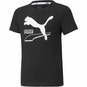 Puma ALPHA TEE B Detské tričko, čierna,biela, veľkosť