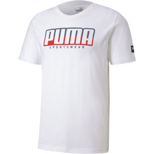 Puma ATHLETIC TEE BIG LOGO biela XXL - pánske športové tričko