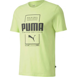 Puma BOX PUMA TEE svetlo zelená L - Pánske tričko