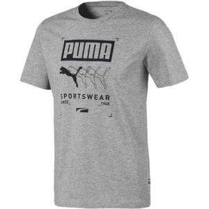 Puma BOX PUMA TEE Pánske športové tričko, sivá, veľkosť XL