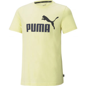Puma ESS + 2 COL LOGO TEE Chlapčenské tričko, žltá,čierna, veľkosť