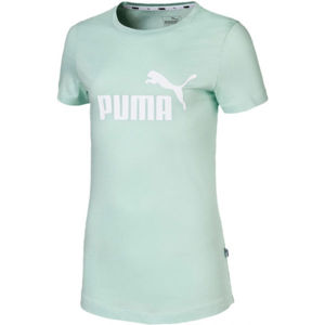 Puma ESS LOGO TEE G svetlo zelená 140 - Dievčenské športové tričko