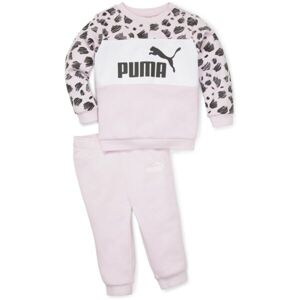 Puma ESS+ MATES INFANTS JOGGER FL DESERT Detská tepláková súprava, ružová, veľkosť 92