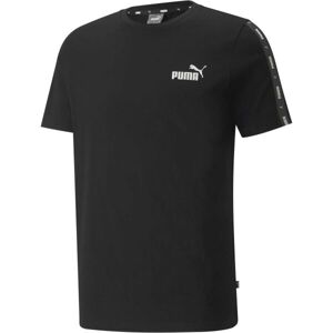Puma ESS+TAPE TEE Športové  tričko, čierna, veľkosť XXXL