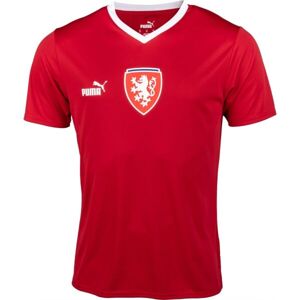 Puma FACR HOME JERSEY FAN Pánske futbalové tričko, červená, veľkosť S