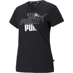 Puma GRAPHIC TEE Dámske tričko, čierna,biela, veľkosť