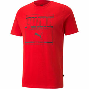 Puma GRAPHIC TEE Pánske tričko, červená, veľkosť XXL