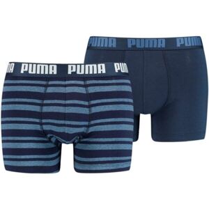 Puma HERITAGE STRIPE BOXER 2P Pánske boxerky, tmavo modrá, veľkosť M