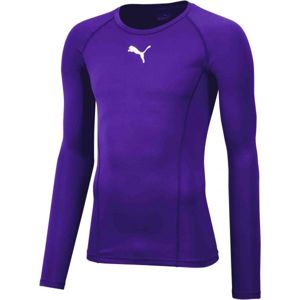 Puma LIGA BASELAYER TEE LS fialová XL - Pánske funkčné tričko