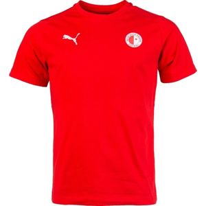 Puma LIGA CASUALS TEE SLAVIA červená M - Pánske športové tričko