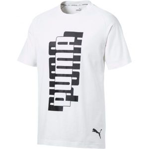 Puma MODERN SPORTS TEE Pánske tričko, biela,čierna, veľkosť