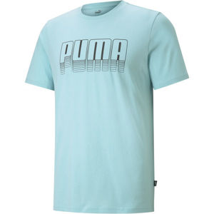 Puma PUMA BASIC TEE Pánske tričko, tyrkysová, veľkosť S