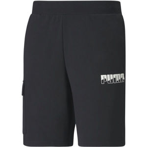 Puma REBEL BOLD SHORTS Pánske športové šortky, čierna,biela, veľkosť