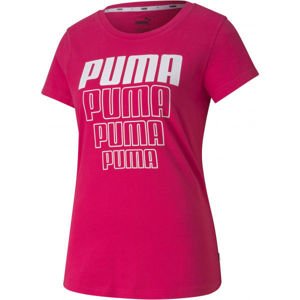 Puma REBEL GRAPHIC TEE ružová XS - Dámske športové tričko